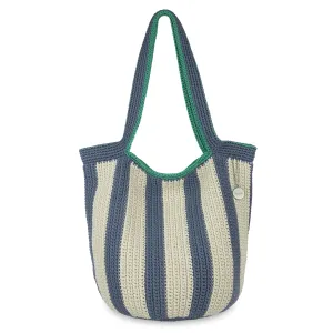 120 Tote - Hand Crochet - Maritime Stripe