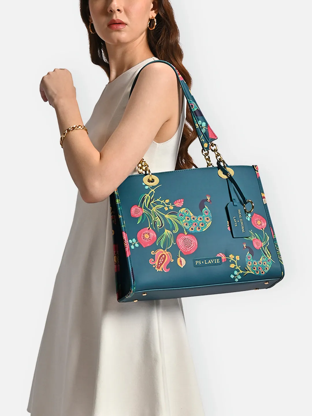 Abutilon Print Large Box Tote Bag