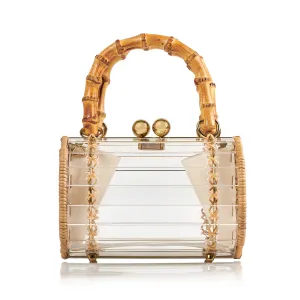 Alix Gold Bamboo Bag Crystal