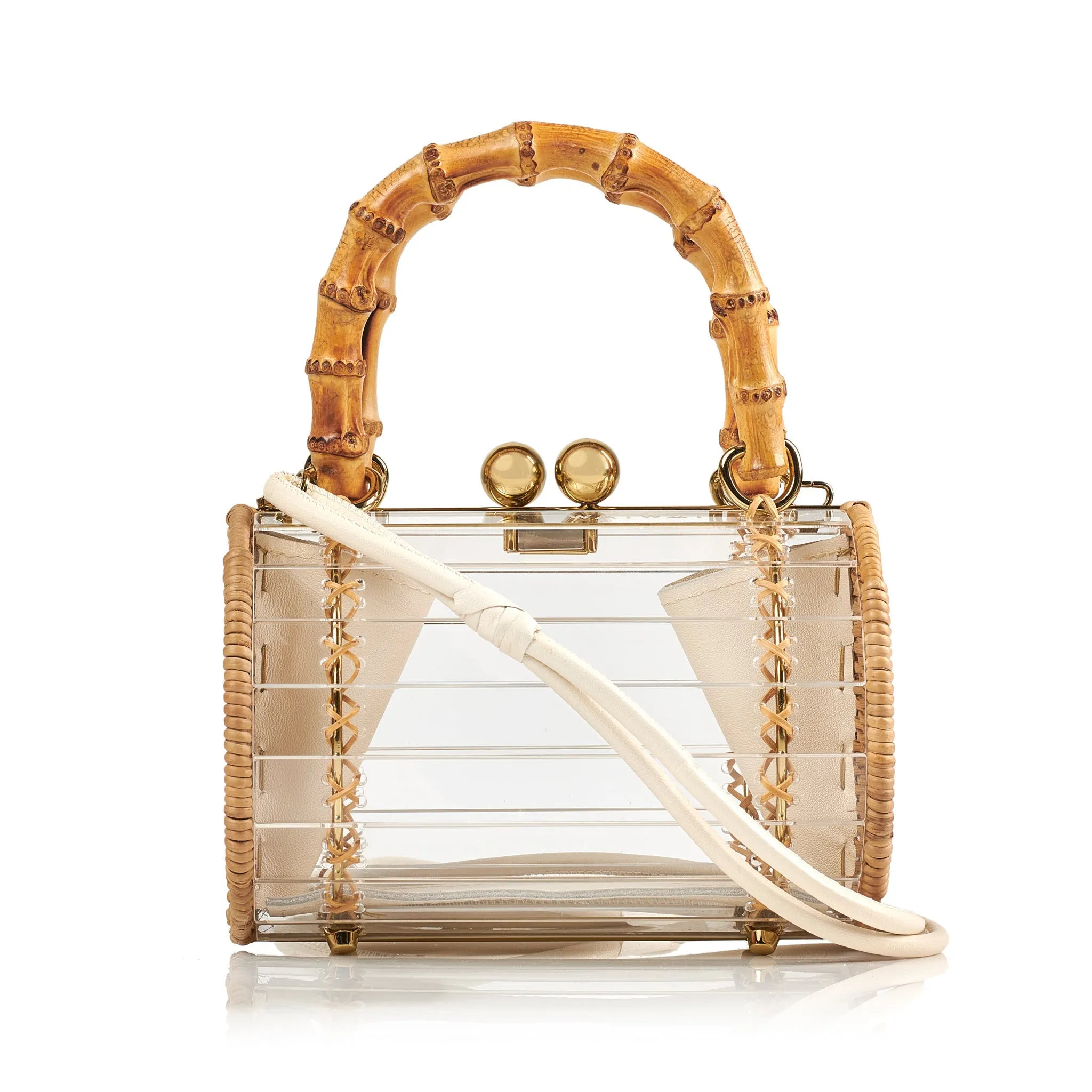Alix Gold Bamboo Bag Crystal
