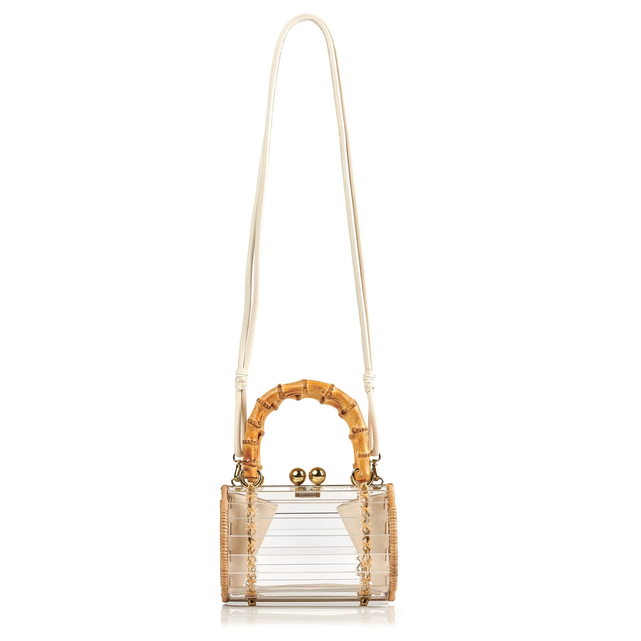 Alix Gold Bamboo Bag Crystal