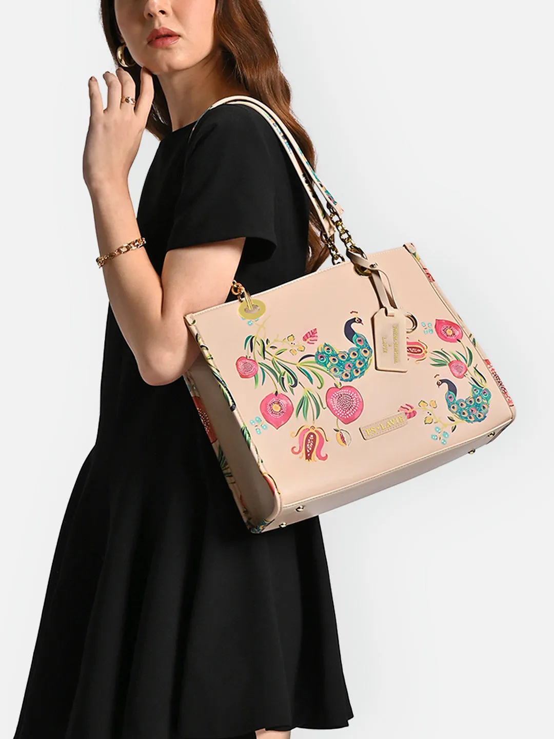 Anar Mor Print Large Box Tote Bag