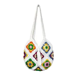 Anju Jewelry - Laya Small Crochet Bag, White