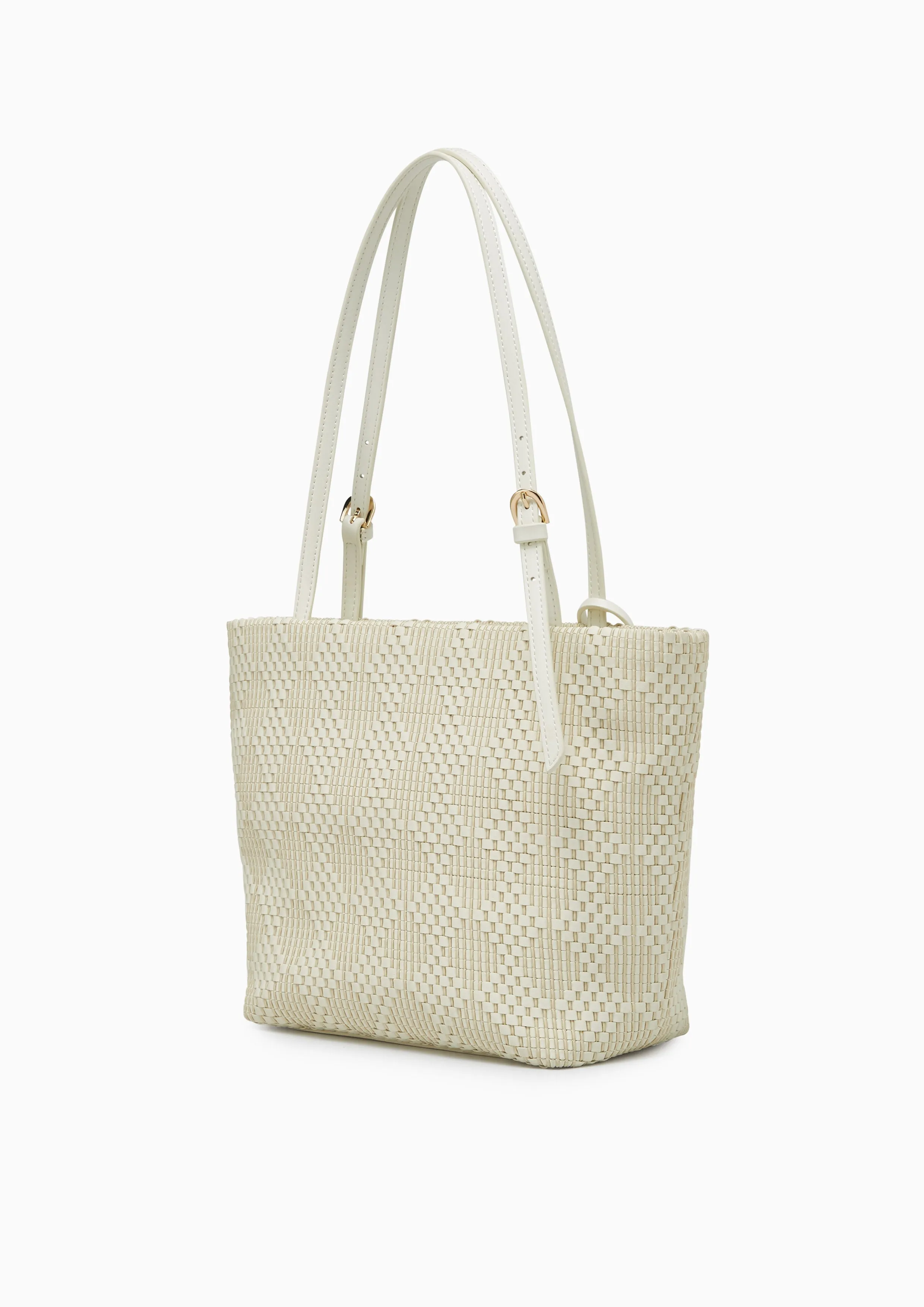 Bruna Inf Tote Craft M Ivory