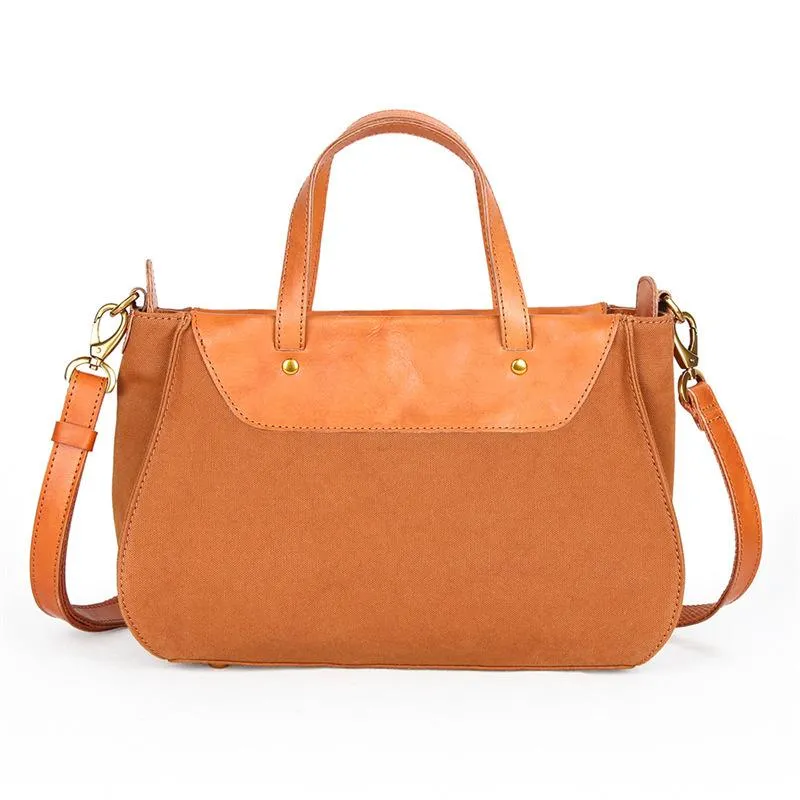 Canvas Leather Womens Handbag Tote Purse Side Bag for Women