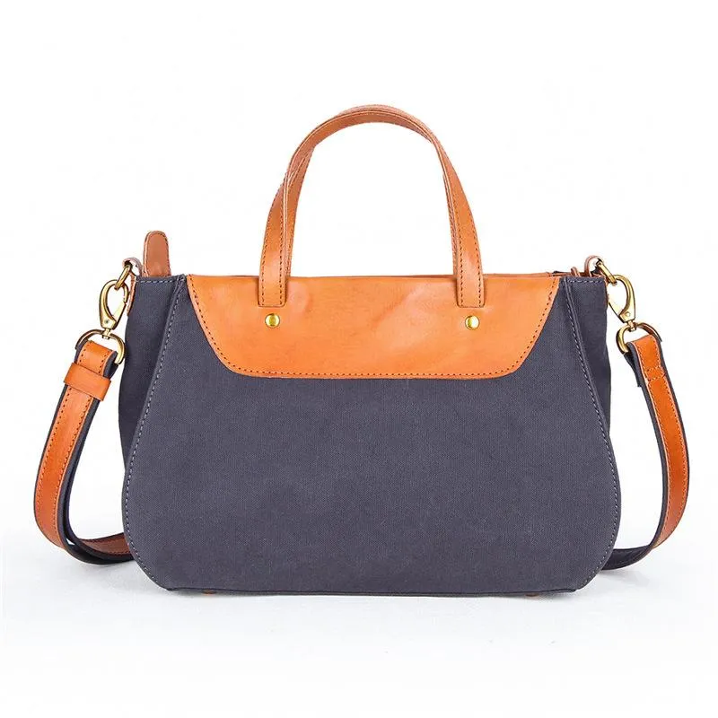 Canvas Leather Womens Handbag Tote Purse Side Bag for Women