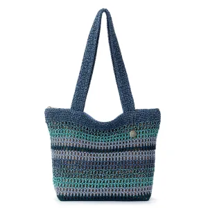 Casual Classics Tote - Hand Crochet - Lapis Stripe Sayulita