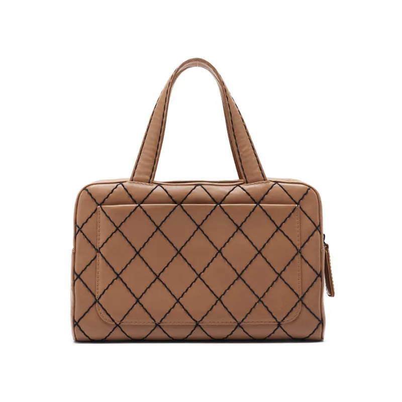 CHANEL CHANEL Wild Stitch Handbag Car Freshers Beige X Black Shoulder Bag Mini Shoulder Bag  Bag Hybrid ?? Delivery?? Khao Yamamoto Online