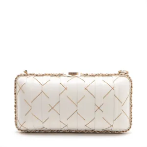 Chanel Coco Leather Chain Shoulder Bag White G  29th
