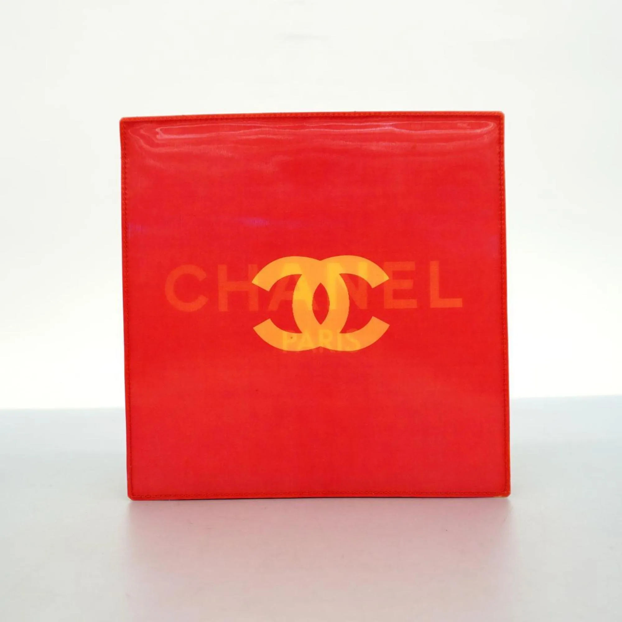 Chanel Shoulder Bag Chain Hologram Red Women's