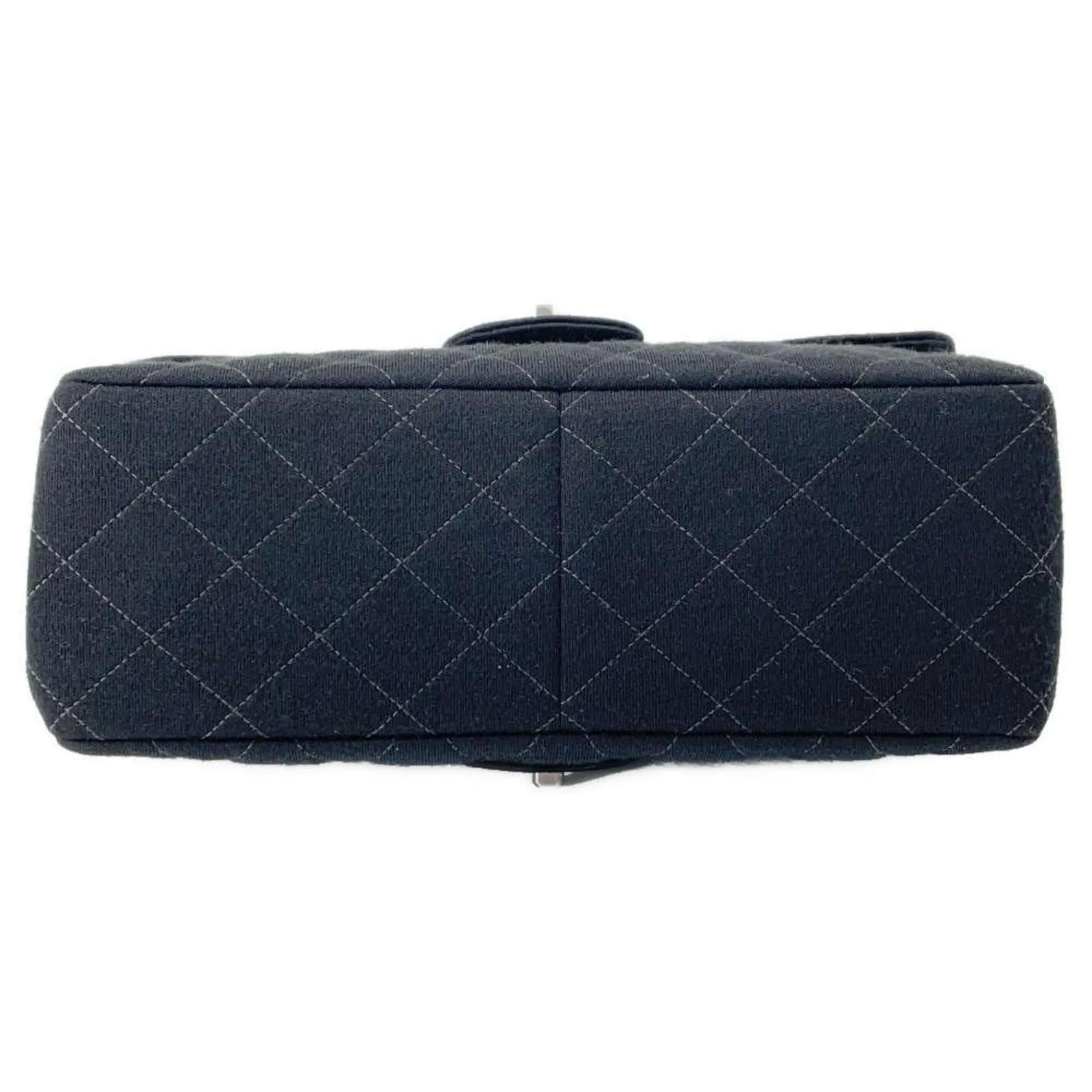 Chanel Shoulder Bag Double Face Matelasse Coco Mark Cotton CHANEL Black