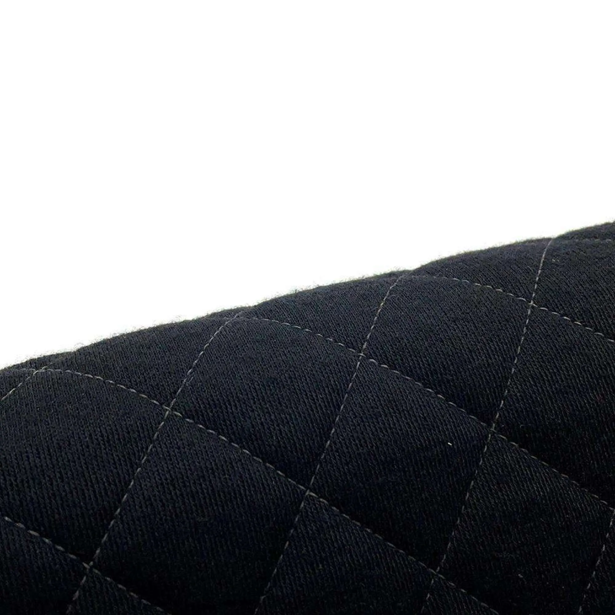 Chanel Shoulder Bag Double Face Matelasse Coco Mark Cotton CHANEL Black