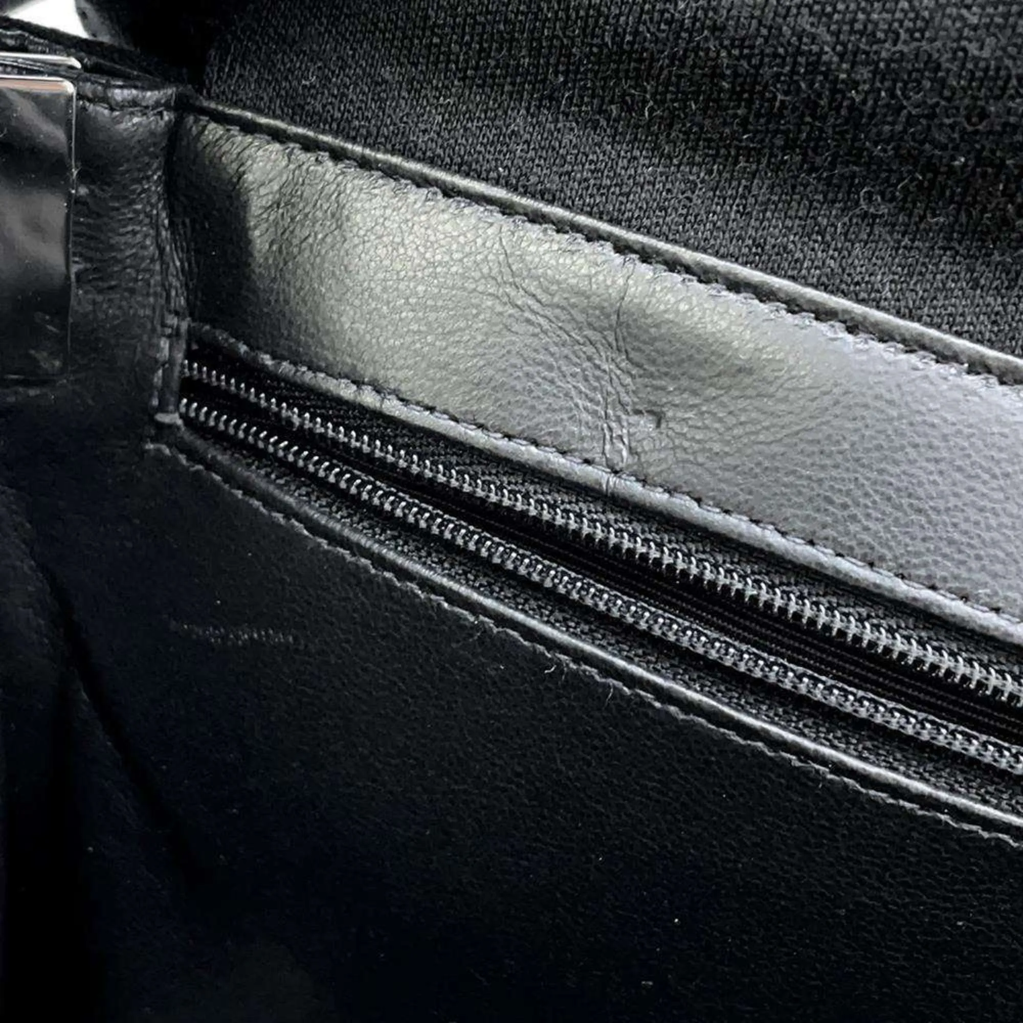 Chanel Shoulder Bag Double Face Matelasse Coco Mark Cotton CHANEL Black