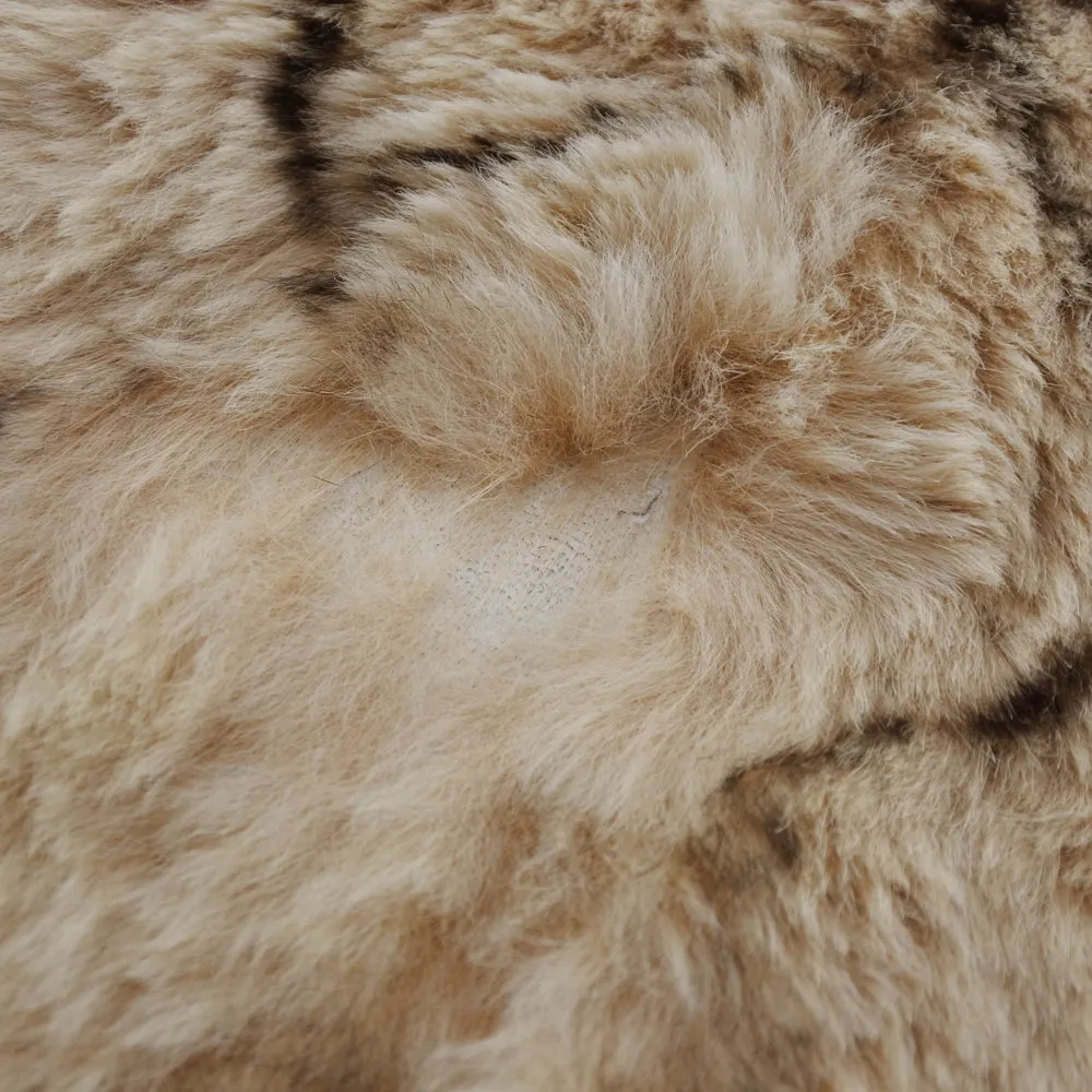 CHANEL Shoulder Bag Fur, Leather beige Matrasse ChainShoulder