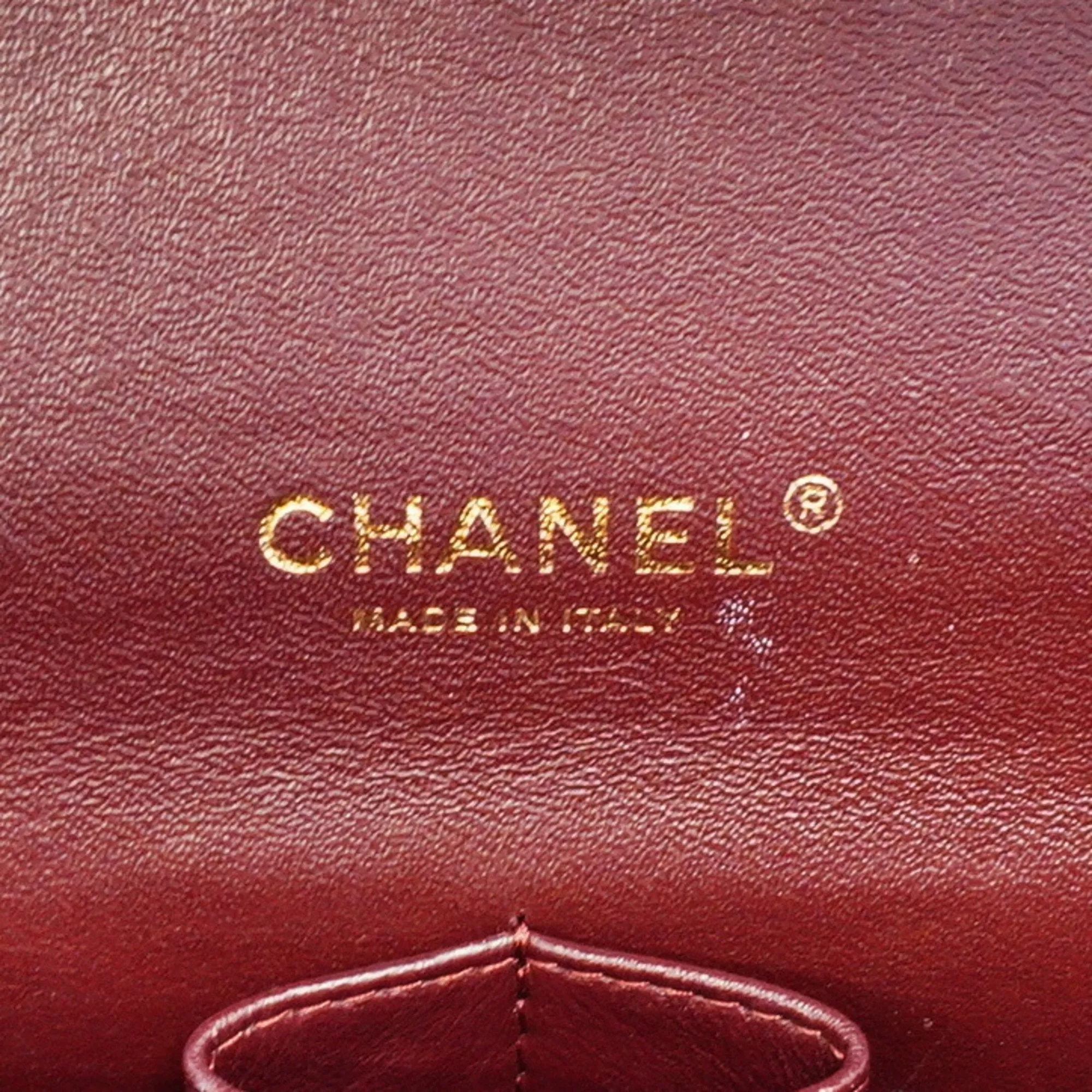 Chanel Shoulder Bag Matelasse Deca W Flap Chain Caviar Skin Black Women's