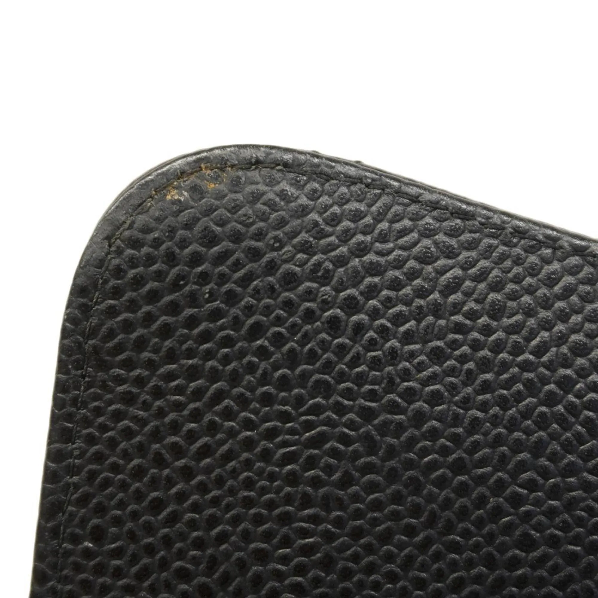 Chanel Shoulder Bag Matelasse Deca W Flap Chain Caviar Skin Black Women's