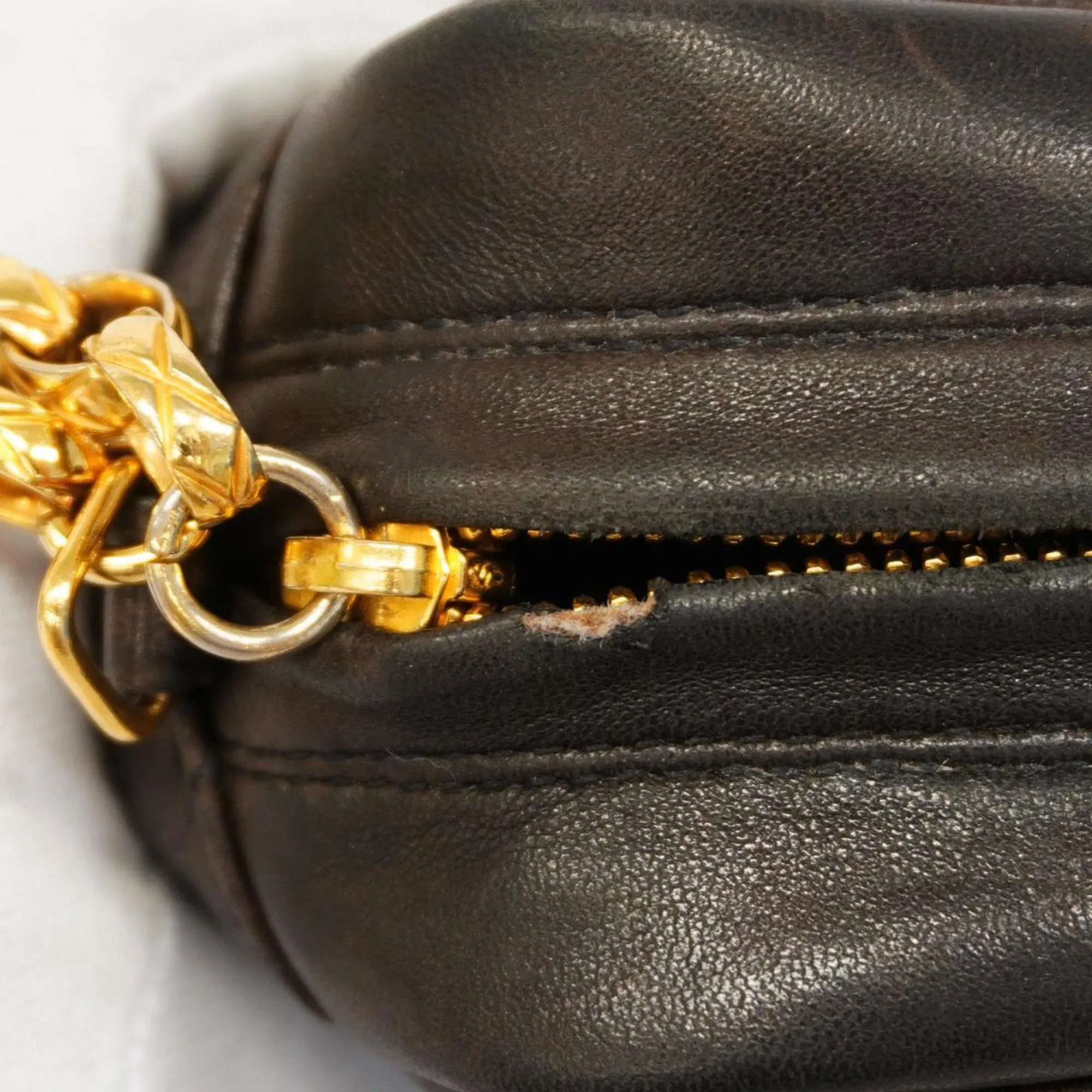Chanel Shoulder Bag with Matelasse Bag, Lambskin, Black, Women's