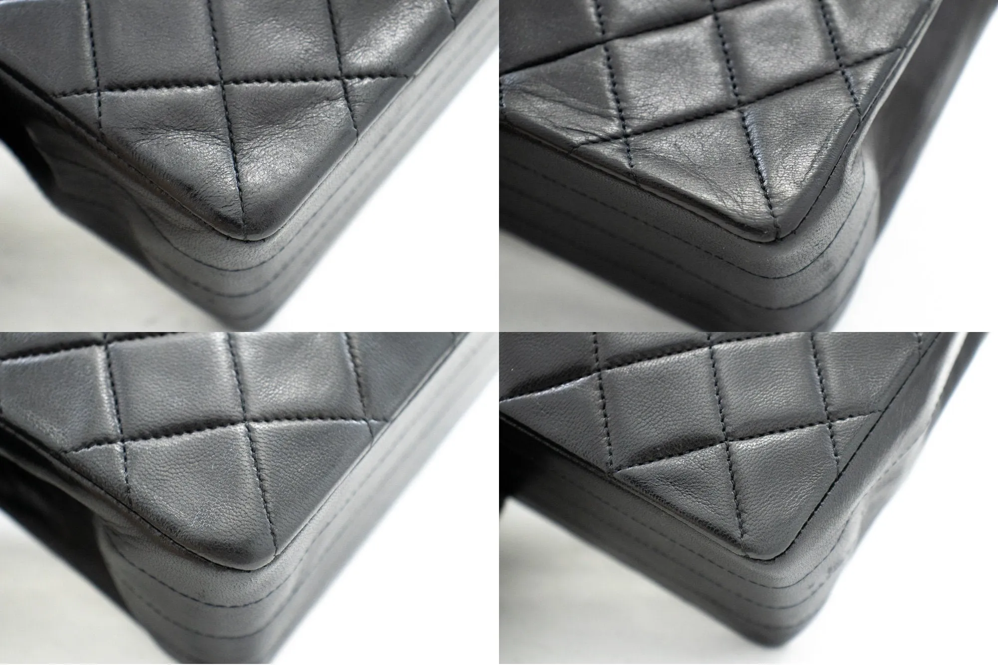 CHANEL Vintage Half Moon Chain Shoulder Bag Single Flap Quilted