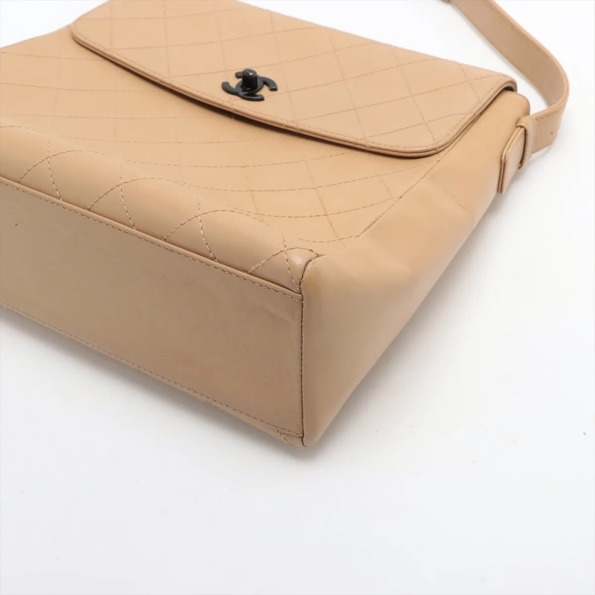Chanel Wild Stitch  Shoulder Bag Beige Black G  5th
