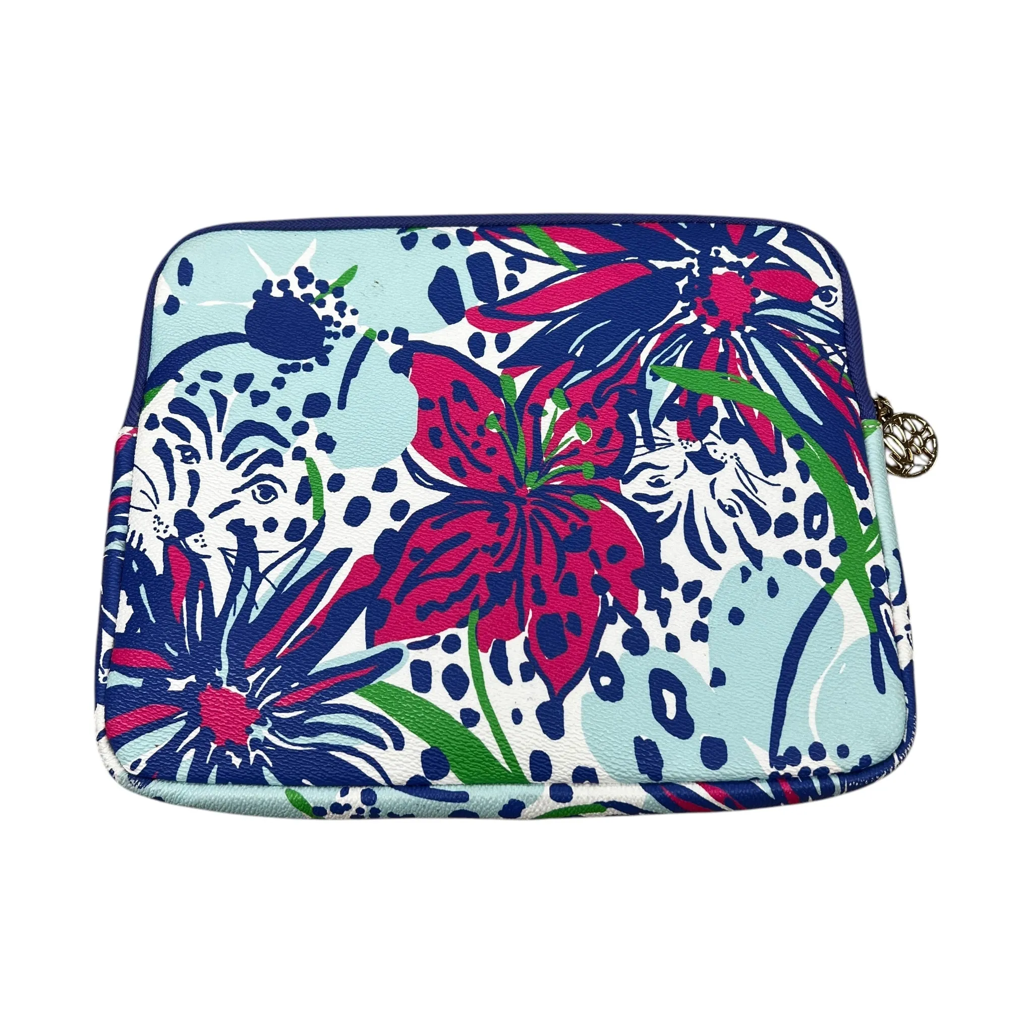 Clutch Designer By Lilly Pulitzer In Blue & Pink, Size:Medium