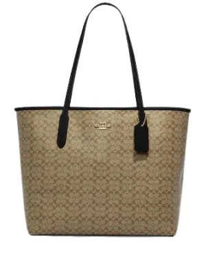 Coach City Tote In Signature Canvas