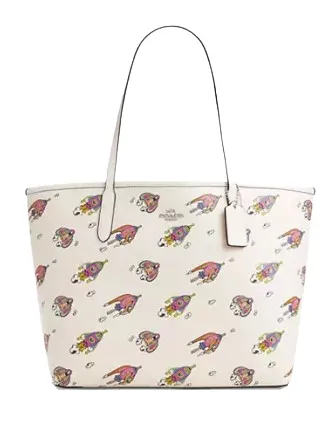 Coach Cosmic Coach City Tote Bag With Rocket Print