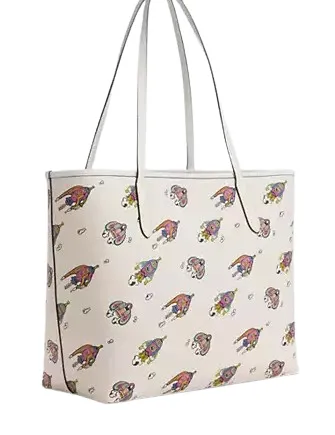 Coach Cosmic Coach City Tote Bag With Rocket Print