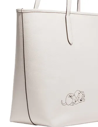 Coach Disney X Coach City Tote With Signature Canvas Interior And Cruella Motif