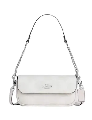 Coach Hailey Flap Bag In Signature Canvas