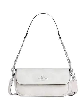 Coach Hailey Flap Bag In Signature Canvas