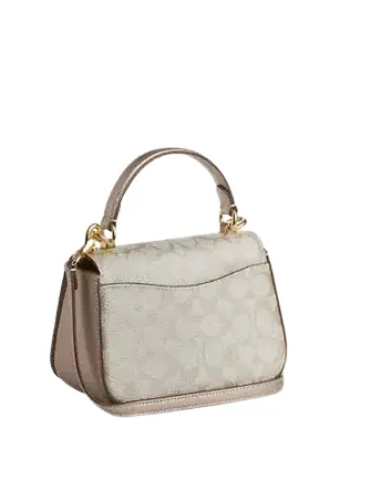 Coach Lysa Top Handle Bag In Signature Canvas