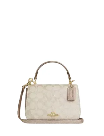 Coach Lysa Top Handle Bag In Signature Canvas