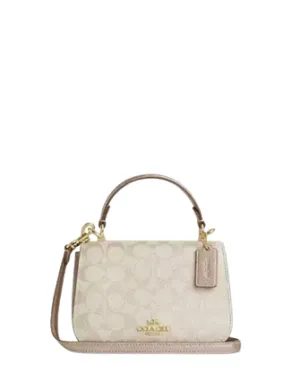 Coach Lysa Top Handle Bag In Signature Canvas