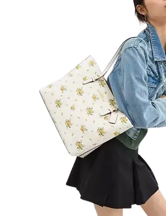 Coach Mollie Tote Bag With Floral Print