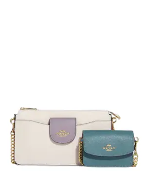 Coach Poppy Crossbody With Card Case In Colorblock