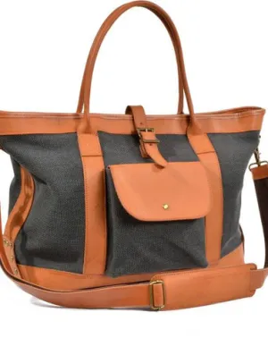 Cool Canvas Leather Mens Womens Casual Shopping Bag Tote Bag Shoulder Bag Tote Purse For Men