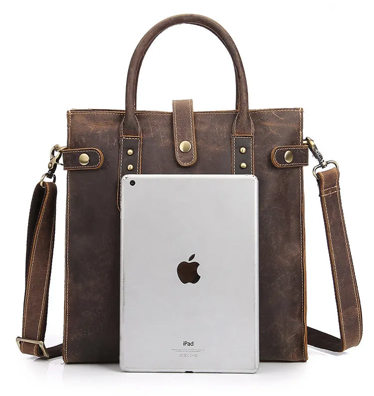 Cool Men Vintage Leather Handbag Tote Shoulder bag Cross Body For Men