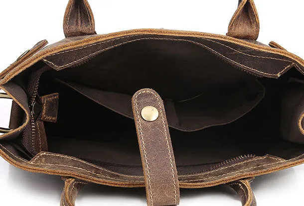 Cool Men Vintage Leather Handbag Tote Shoulder bag Cross Body For Men
