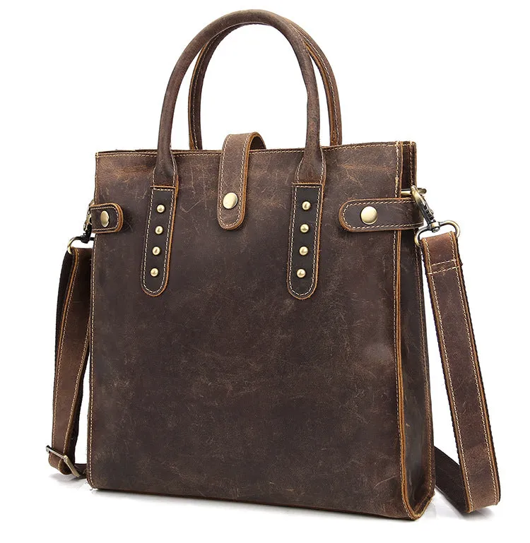 Cool Men Vintage Leather Handbag Tote Shoulder bag Cross Body For Men