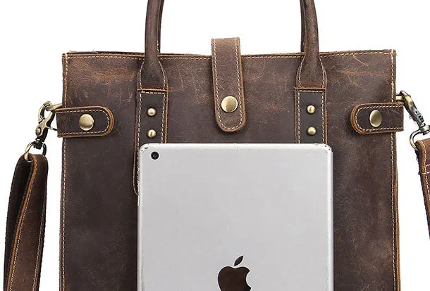 Cool Men Vintage Leather Handbag Tote Shoulder bag Cross Body For Men