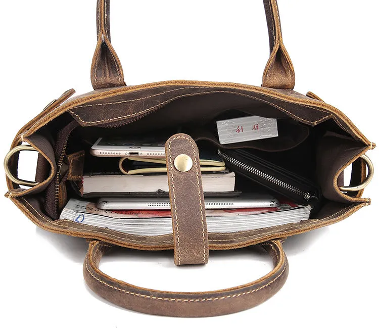 Cool Men Vintage Leather Handbag Tote Shoulder bag Cross Body For Men