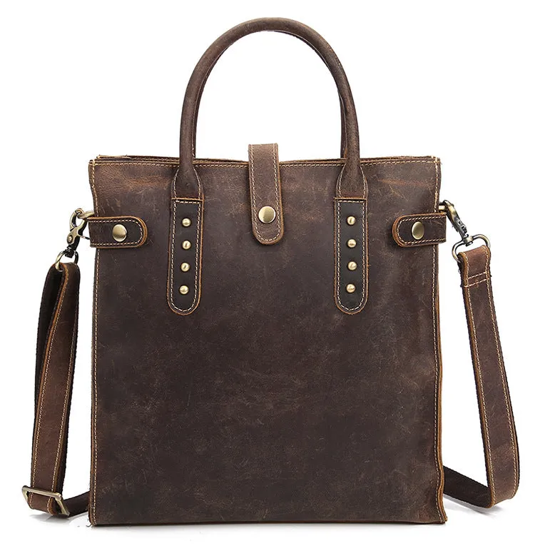 Cool Men Vintage Leather Handbag Tote Shoulder bag Cross Body For Men