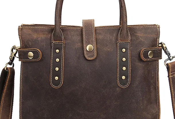 Cool Men Vintage Leather Handbag Tote Shoulder bag Cross Body For Men