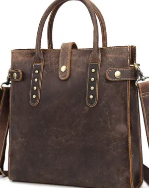 Cool Men Vintage Leather Handbag Tote Shoulder bag Cross Body For Men