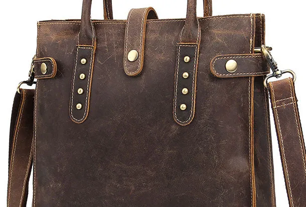 Cool Men Vintage Leather Handbag Tote Shoulder bag Cross Body For Men