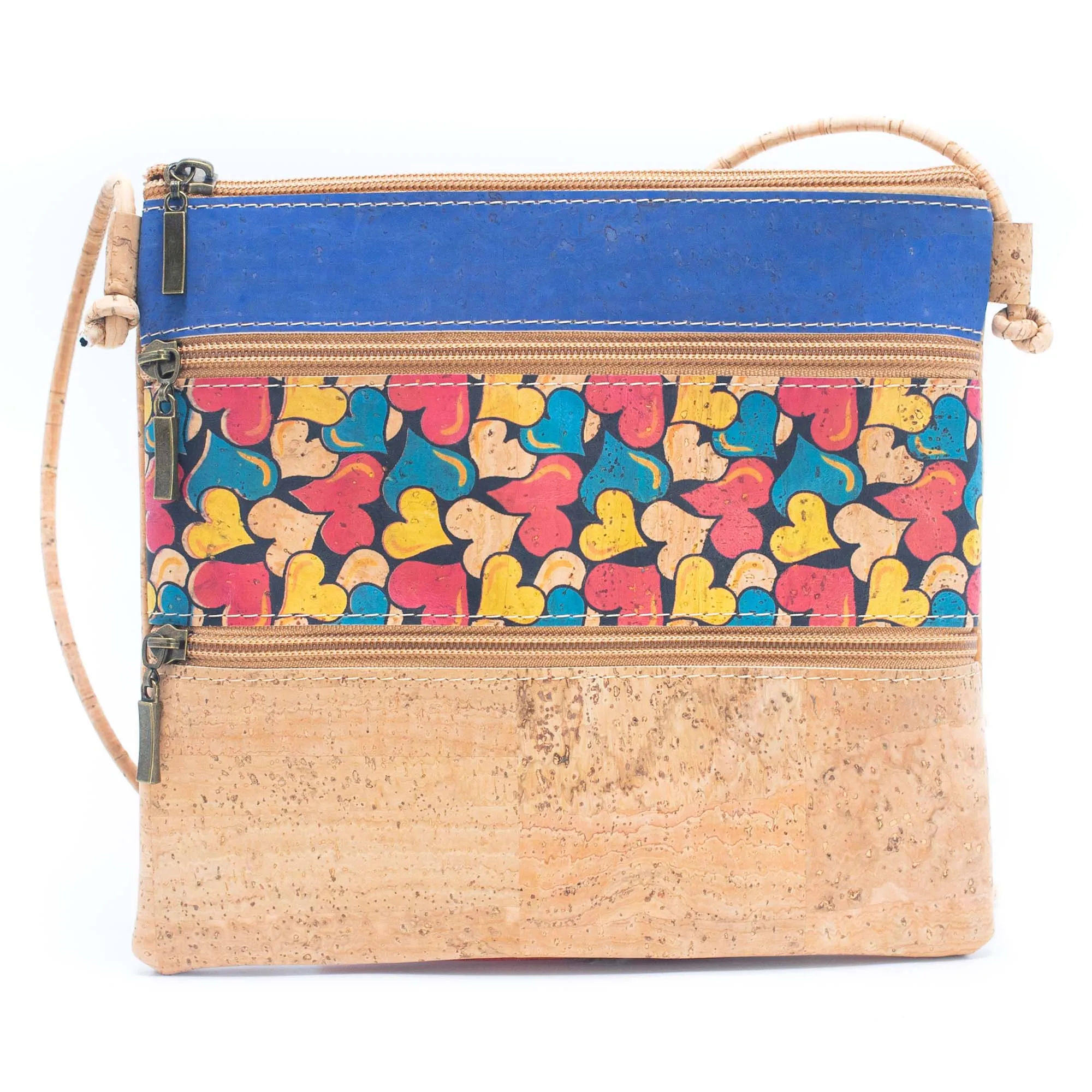 Cork Pattern stitching ladies cork crossbody bag BAGP-206