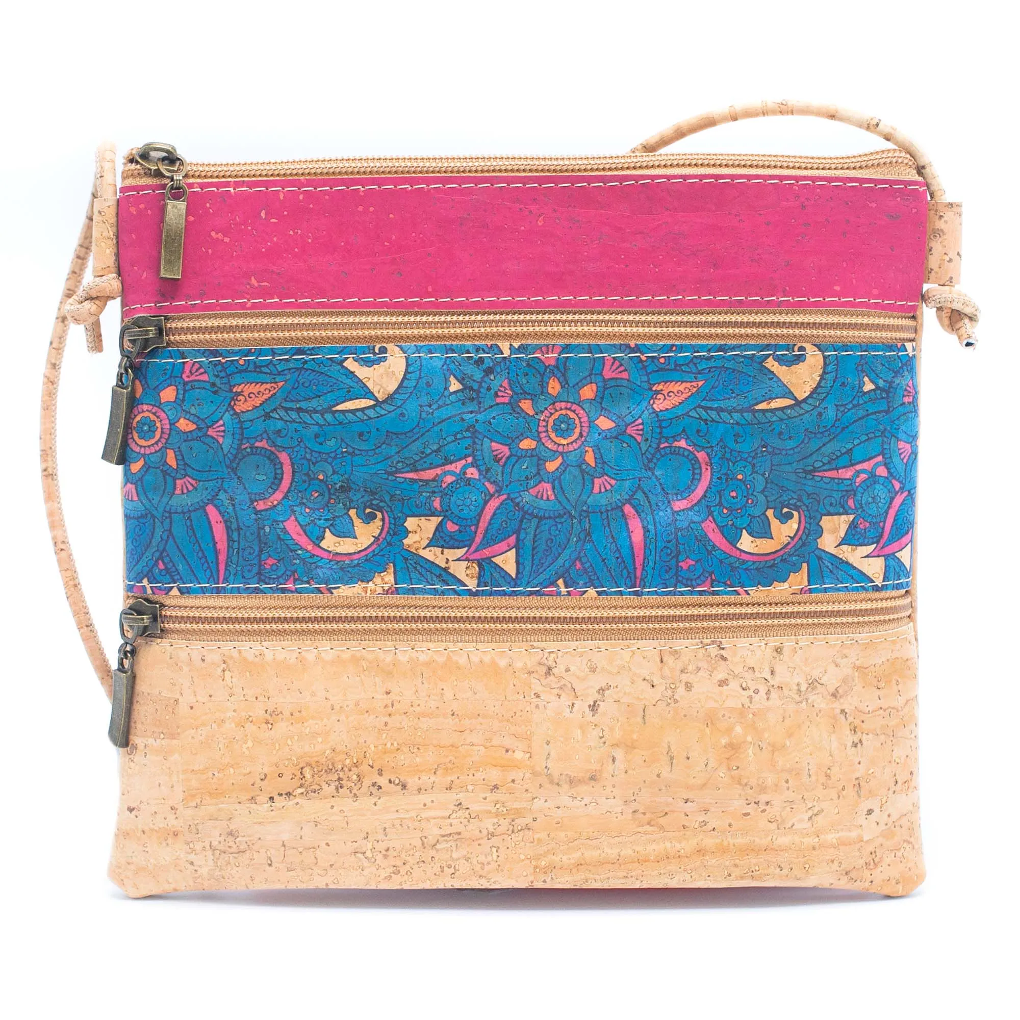 Cork Pattern stitching ladies cork crossbody bag BAGP-206