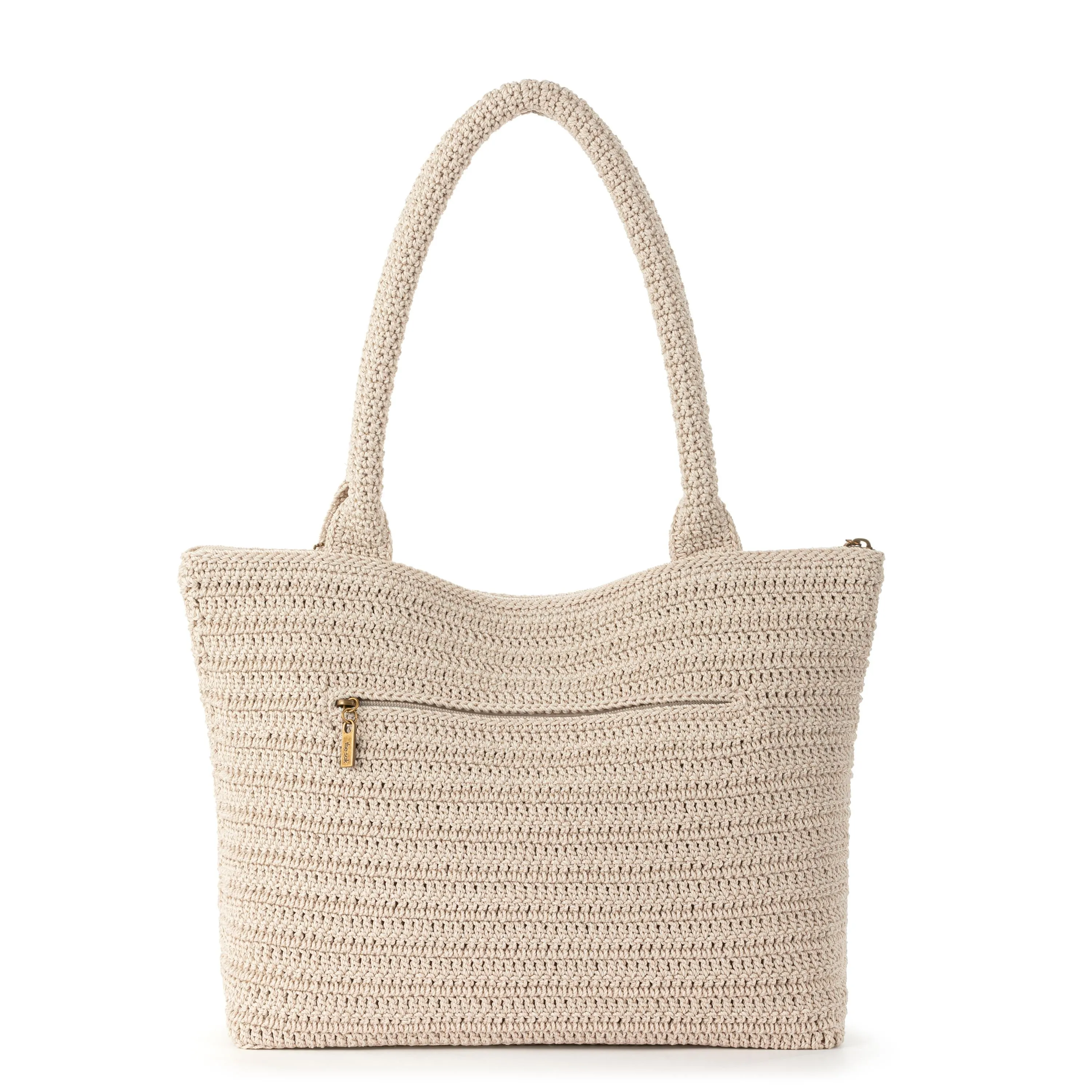 Crafted Classic Carryall - Hand Crochet - Flower Ecru