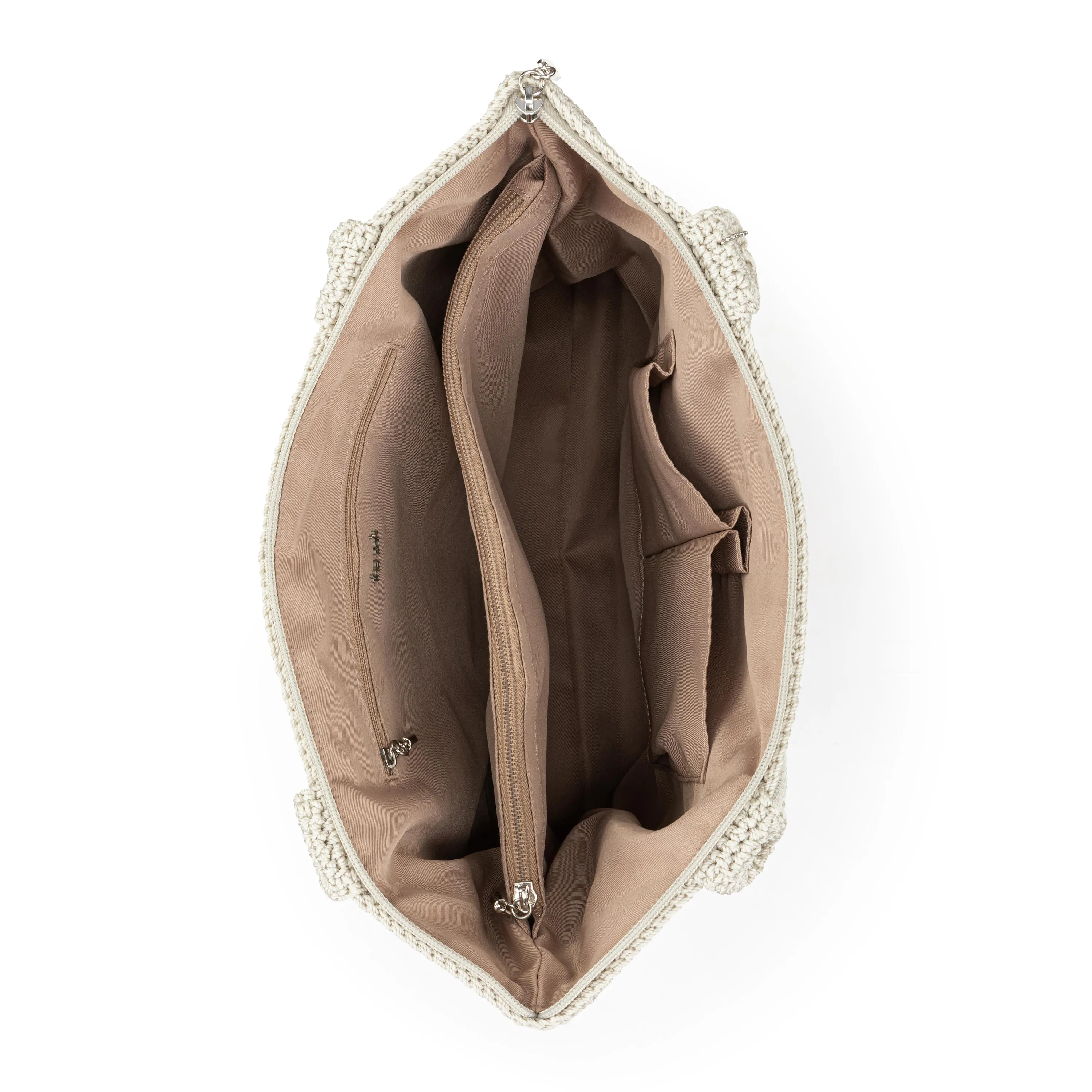 Crafted Classic Carryall - Hand Crochet - Natural Medallion