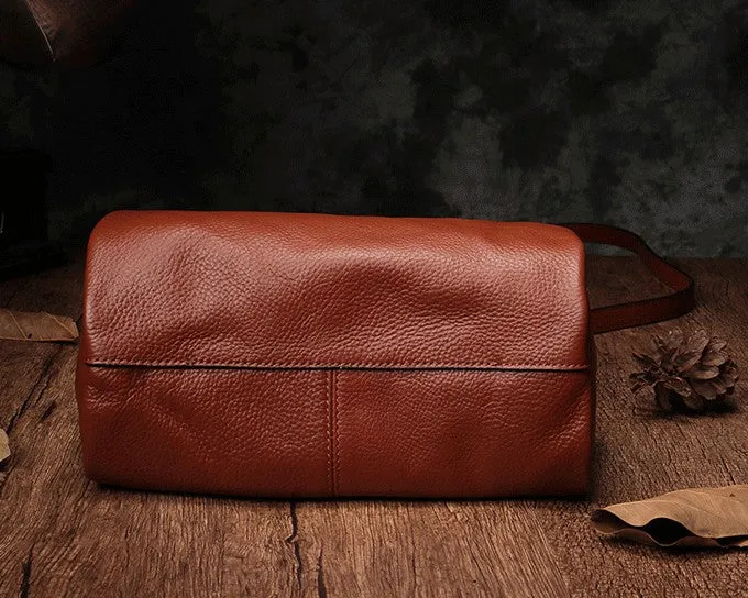 Dark Brown Leather Handbag Tote Shopper Bag Shoulder Tote Purse For Women